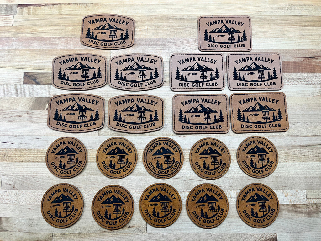 Custom Engraved Leatherette Patches